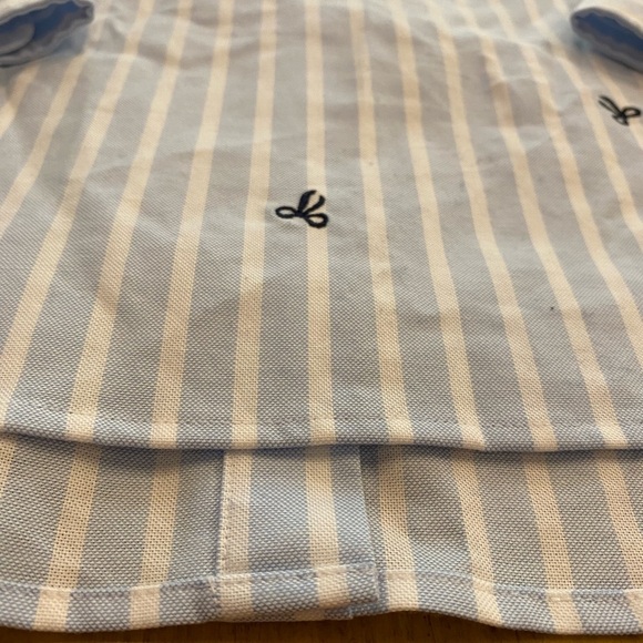 Vineyard Vines Women’s Blue White Striped Bows Button Down Shirt Large NEW - Picture 6 of 12